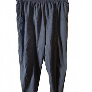 Landau Men's Casual Pants 2XL Petite Black Polyester Cotton Blend